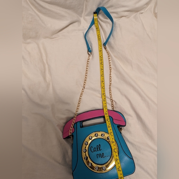 "Call me" telephone crossbody bag purse - Picture 4 of 7